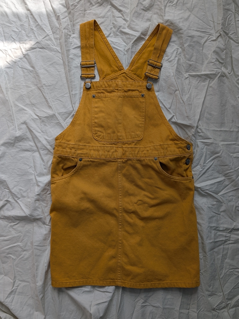 Mustard Yellow Overall Mini Dress